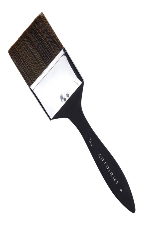 ArtRight 2 Inch Flat Wash Painting Brush - Handmade Professional Artist Brush for Acrylic, Watercolor, Gouache & Mixed-Media Painting (Wood Handle) - Image 1